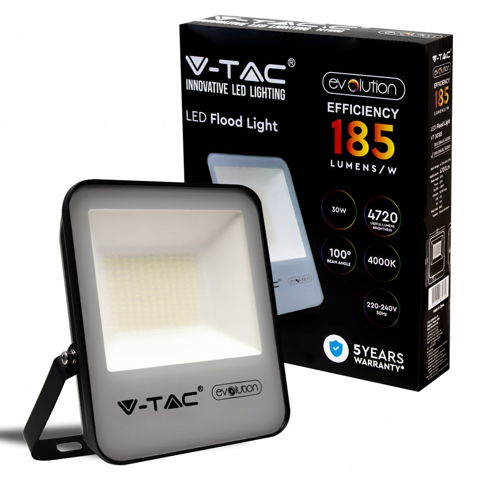 Reflector Led Smd 30w,185lm/w 6500k Ip65 Cip Sams, Negru/ Gri