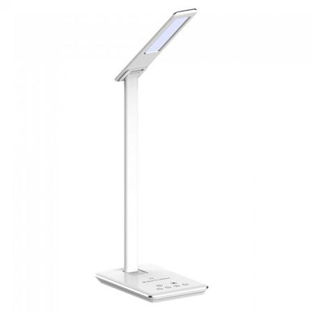 Lampa Birou Smart Patrat  5w 3in1, Incarcator Inductiv Incorporat Alb