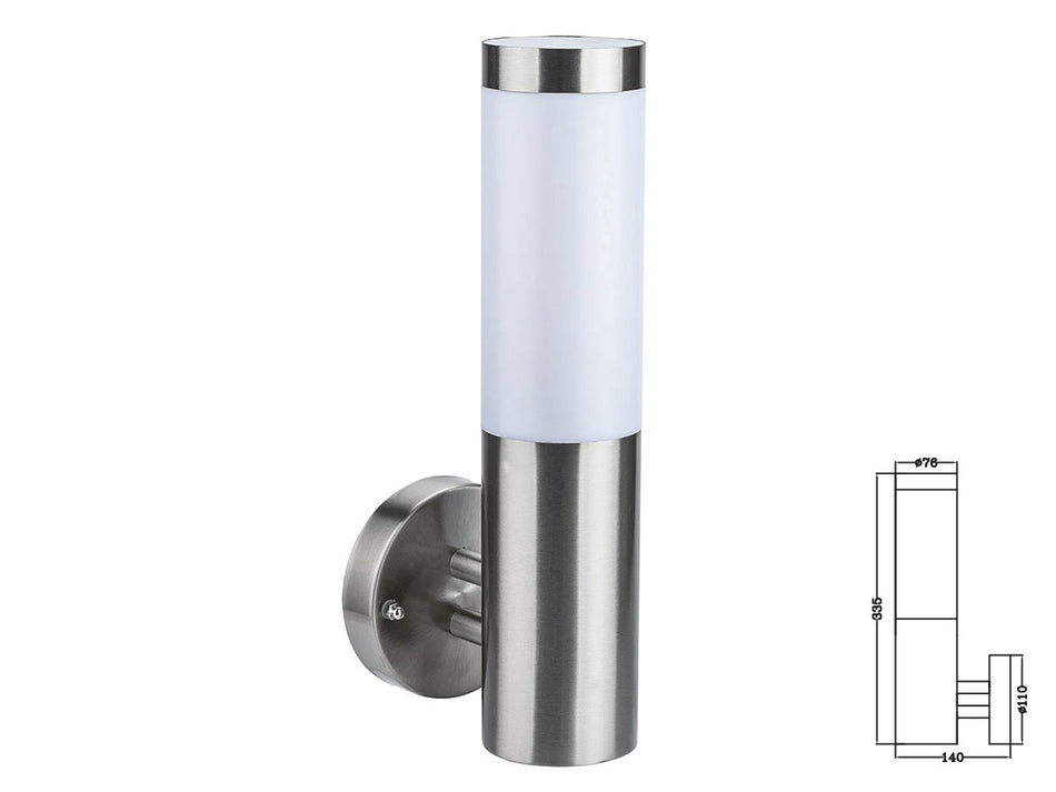 Lampa De Gradina Montaj Perete Soclu E27- Negru