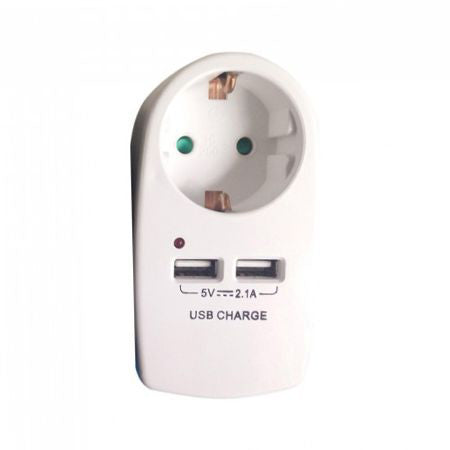 Adaptor Priza 16a 3680w + 2usb 2.1a