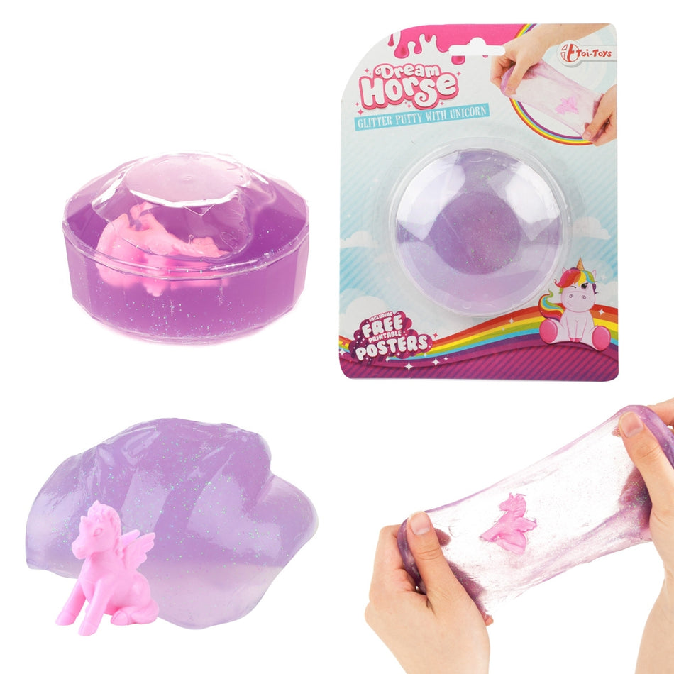 Slime Cu Sclipici  + Figurina Unicorn Toi Toys 35245z