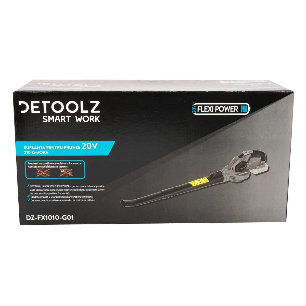 Suflantă electrică pentru frunze, 2000W, 20V, 210Km/h DZ-FX1010-G01