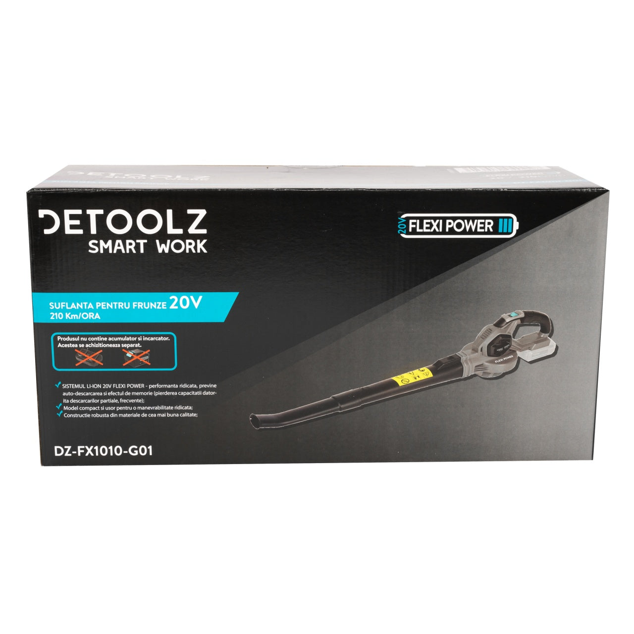 Suflantă electrică pentru frunze, 2000W, 20V, 210Km/h DZ-FX1010-G01