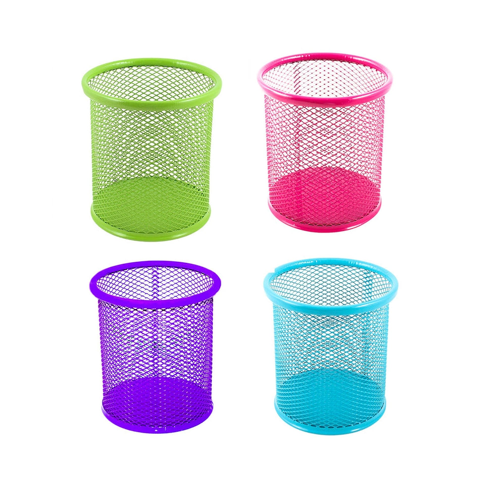 Suport birou MESH rotund color, din plasă metalică, OFFISHOP OF197