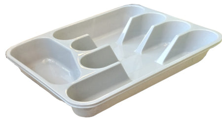 Suport organizare tacâmuri cu 5 compartimente, Domotti Sola, plastic