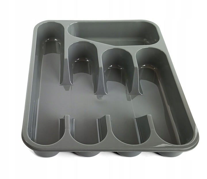Suport organizare tacâmuri cu 5 compartimente, Domotti Sola, plastic