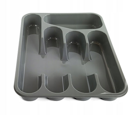 Suport organizare tacâmuri cu 5 compartimente, Domotti Sola, plastic
