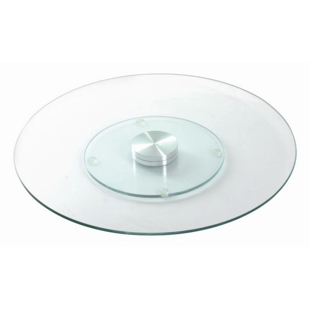 Suport rotativ pentru tort 30 cm, sticlă elegantă și bază inox Ambition 62072
