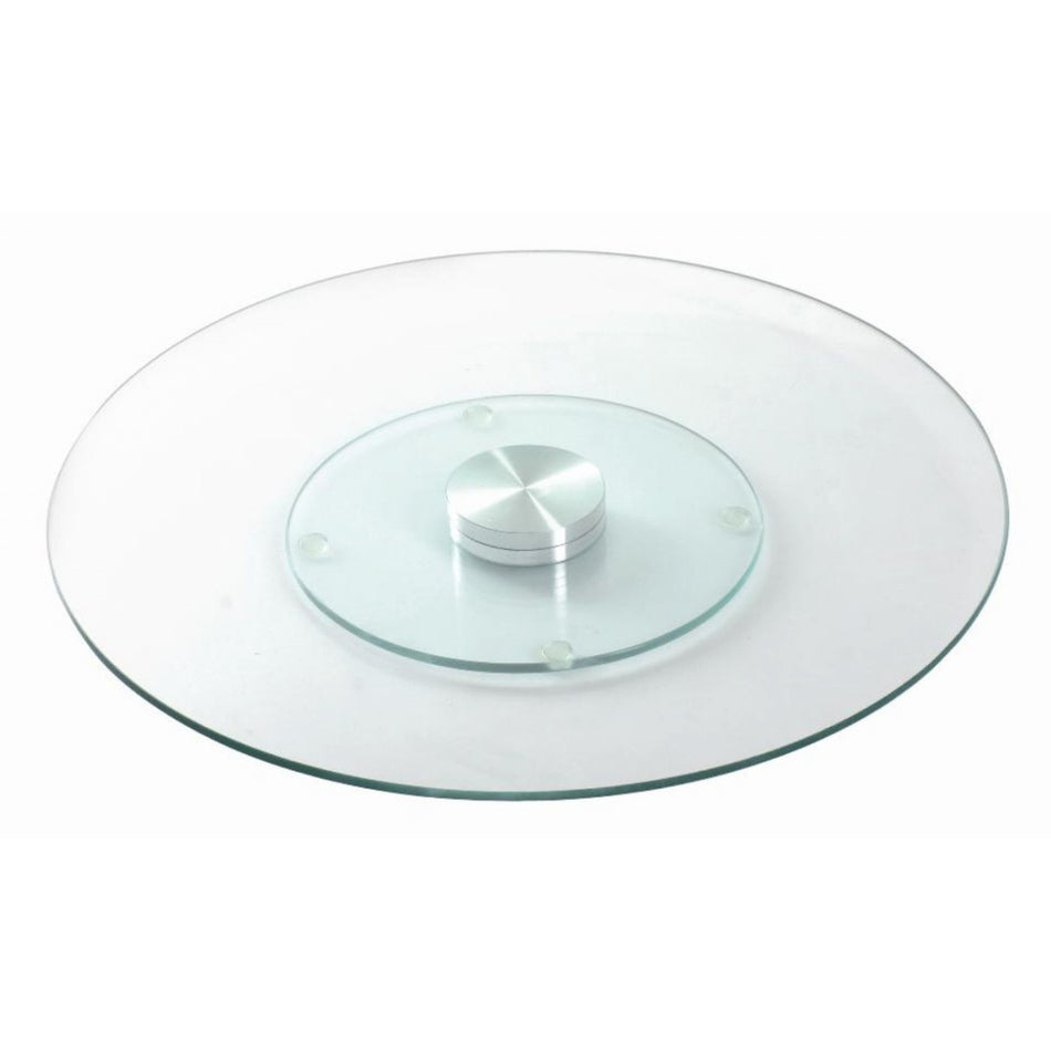 Suport rotativ pentru tort 30 cm, sticlă elegantă și bază inox Ambition 62072