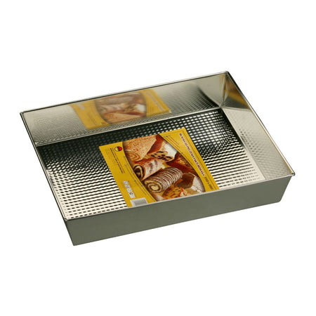 Tavă copt bază texturată din inox SNB, mai multe forme și dimensiuni