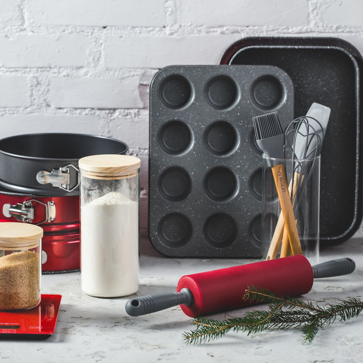 Tavă copt Cherry dreptunghiulară cu înveliș non-stick Ambition