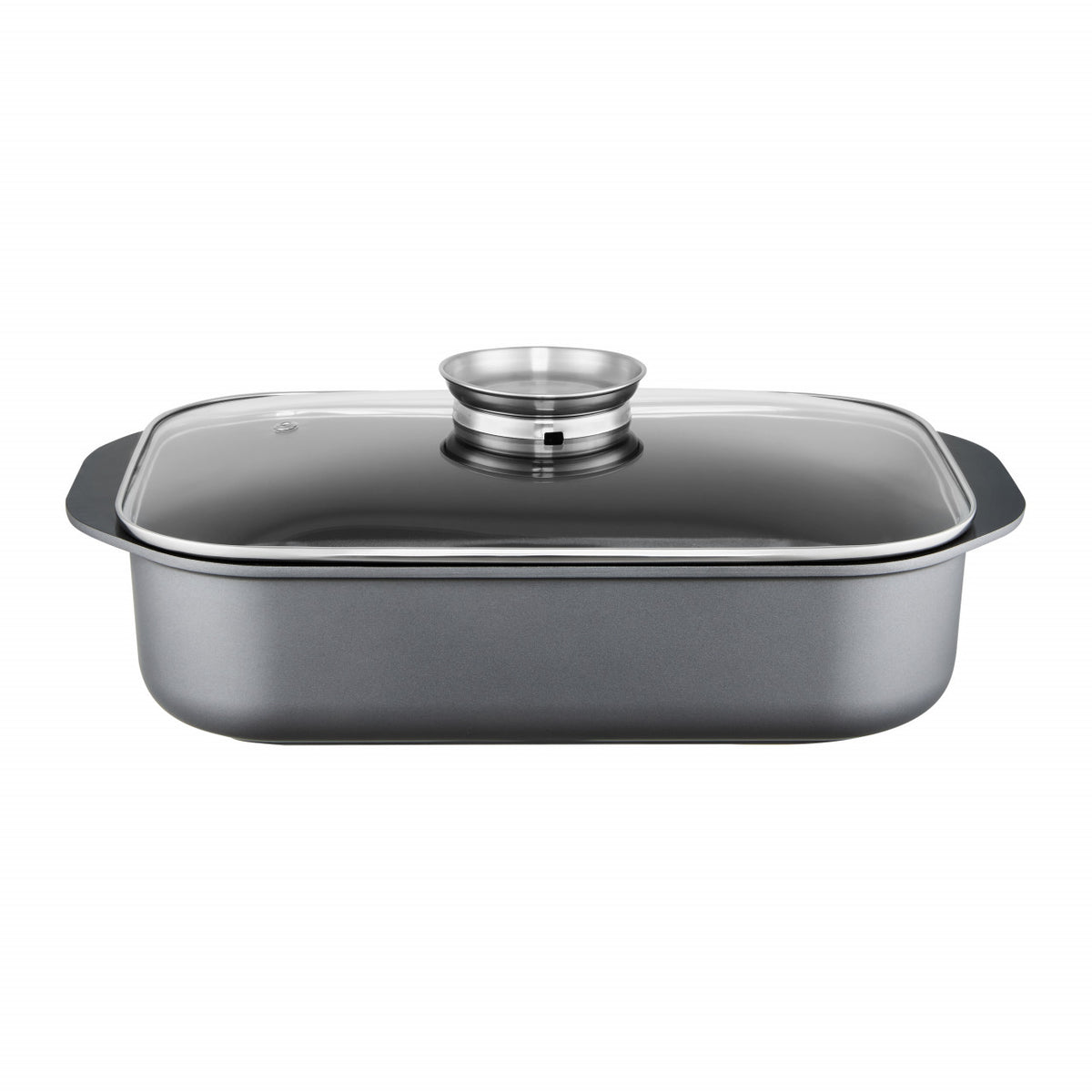 Tava cu capac 40×25×9 cm, 6,5 L, sistem Aroma Knob, Qualum Ceramic, Verso Ambition 22314