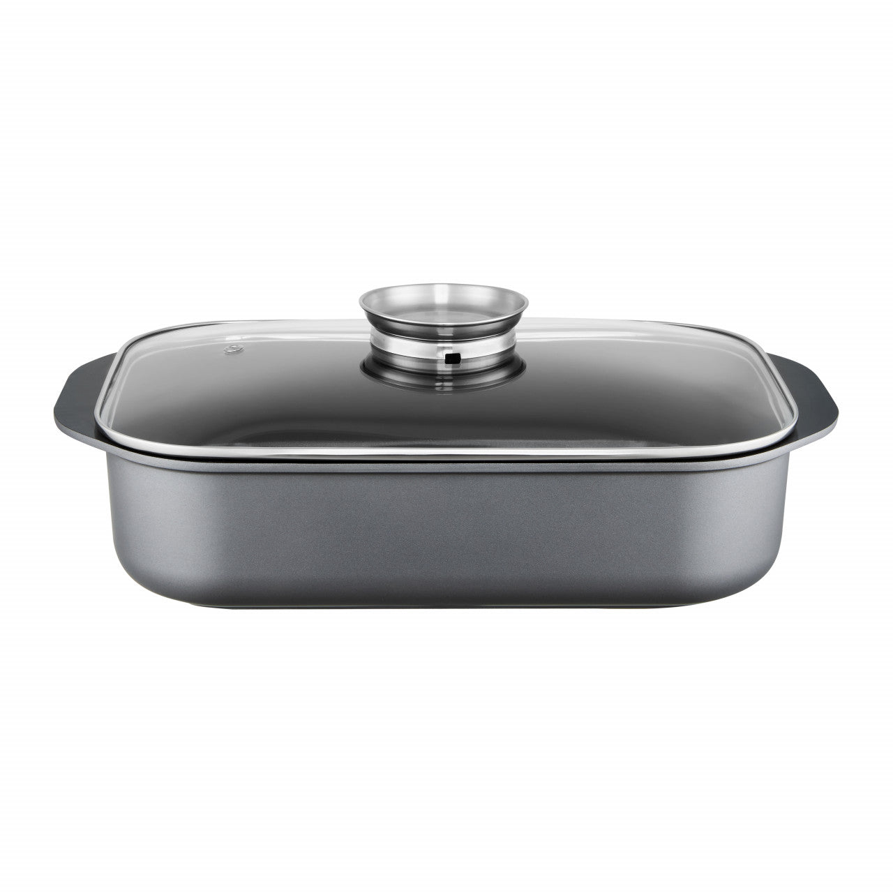 Tava cu capac 40×25×9 cm, 6,5 L, sistem Aroma Knob, Qualum Ceramic, Verso Ambition 22314