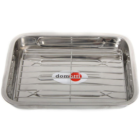 Tavă cuptor cu grătar detașabil Domotti, din inox, diferite dimensiuni și capacități
