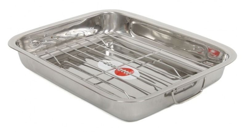 Tavă cuptor cu grătar detașabil Domotti, din inox, diferite dimensiuni și capacități