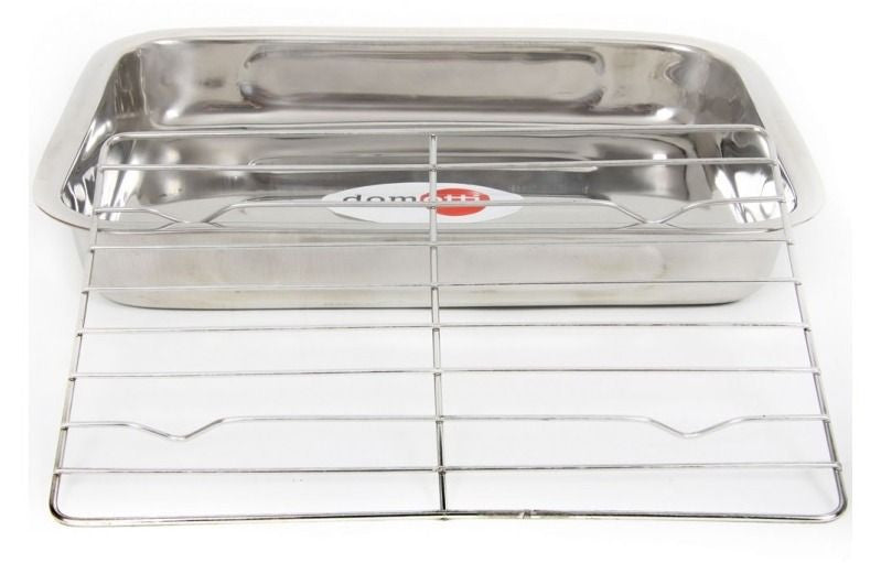 Tavă cuptor cu grătar detașabil Domotti, din inox, diferite dimensiuni și capacități