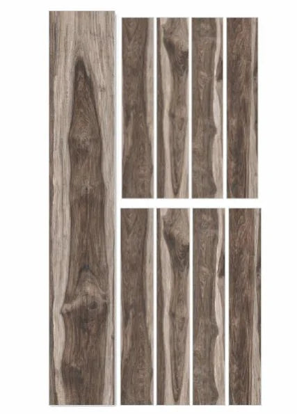 Gresie Wood Strip Choco Carving 60x120cm, 1.44mp/cutie