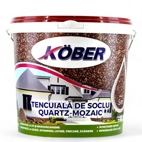 Tencuială decorativă mozaicată pentru soclu C185, 25 kg