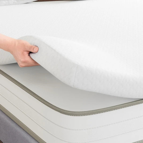 Topper Cu Memorie,3/4cm,40kg/m, Tesatura Microfibra Cu Fermoar90x200cm