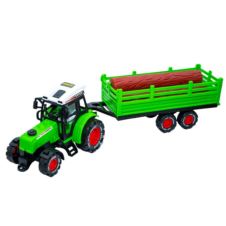 Tractor Cu Frictiune + Remorca Cu Lemne, 43662