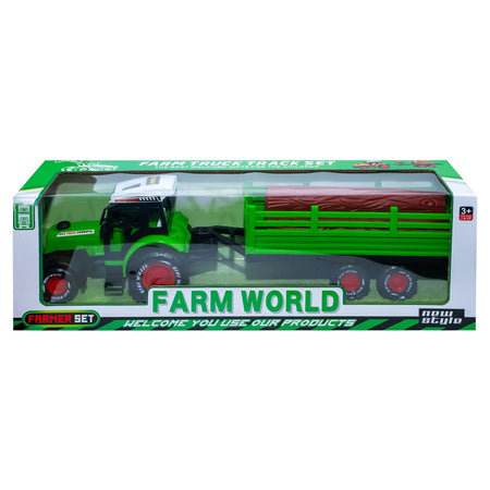 Tractor Cu Frictiune + Remorca Cu Lemne, 43662