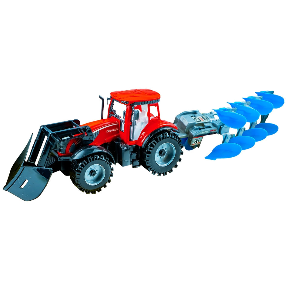 Tractor cu frictiune si plug