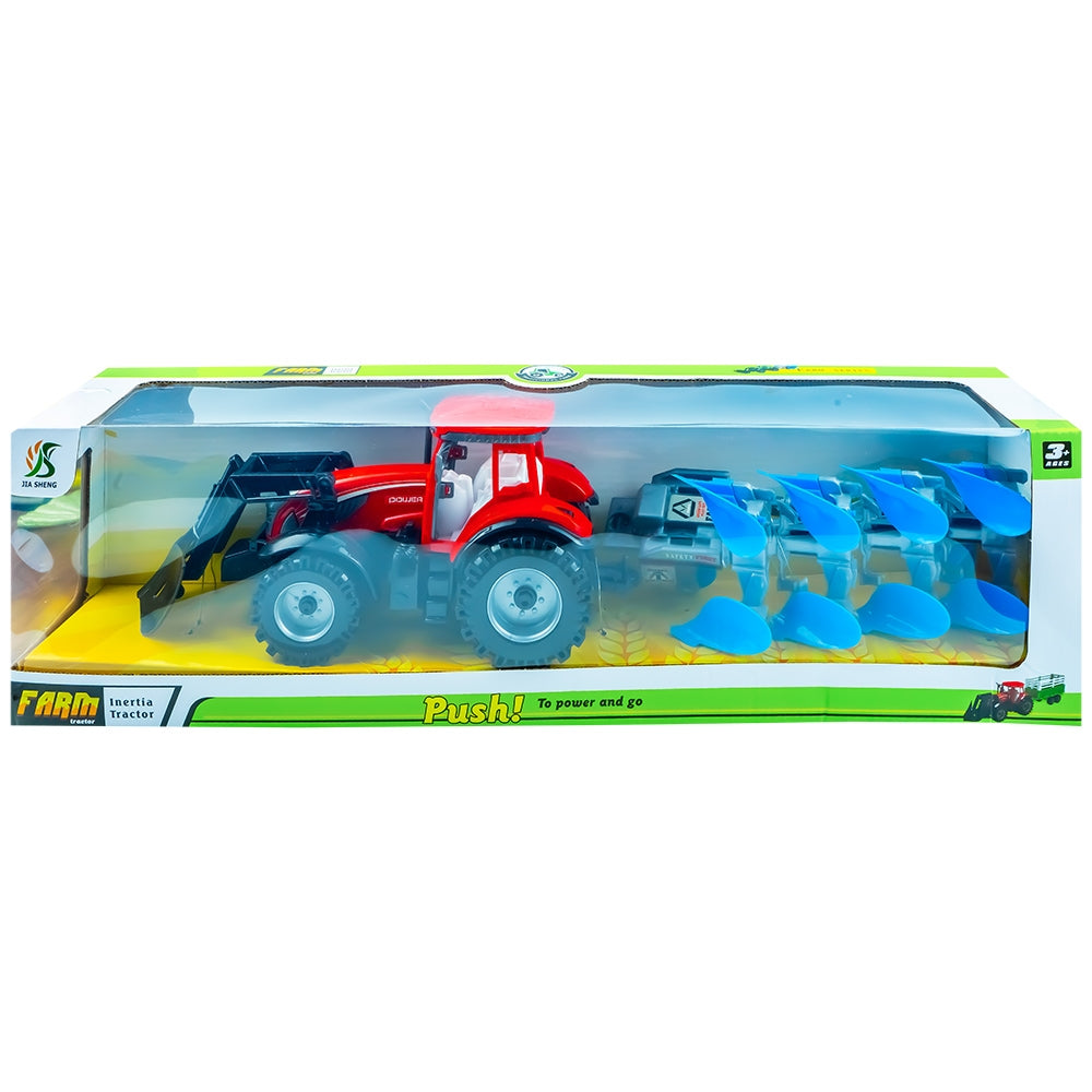 Tractor cu frictiune si plug