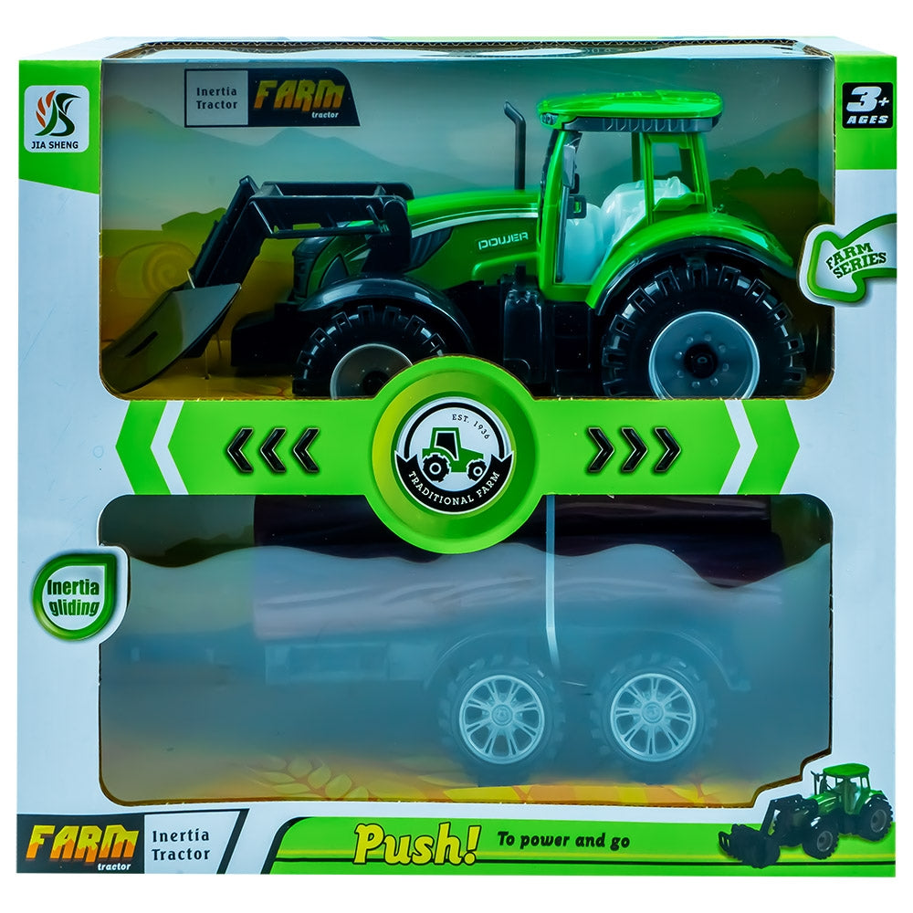Tractor cu frictiune si remorca lemne