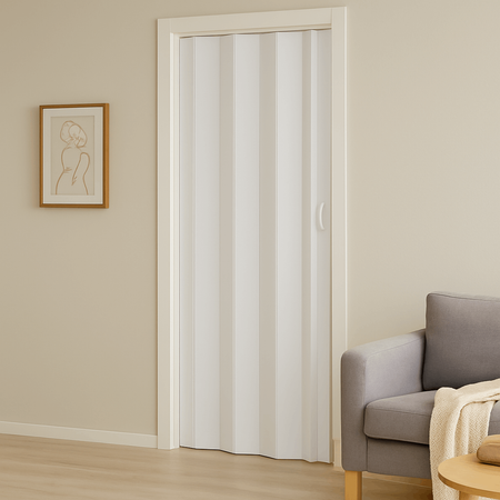 Ușă pliantă interior PVC alb marmorat 82 × 203 cm accesorii incluse Regata 259867