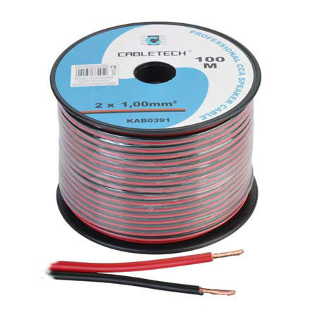 Cablu Difuzor Cca 2x1.00mm Rosu/negru