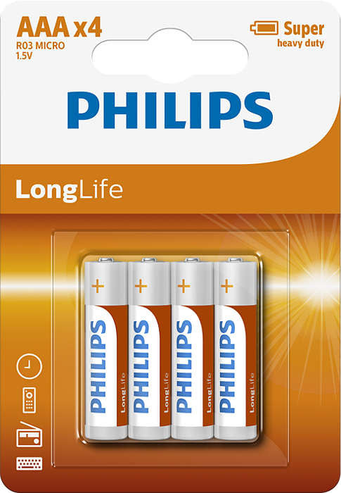 Baterie Longlife R3 Aaa Blister 4 Buc Philips