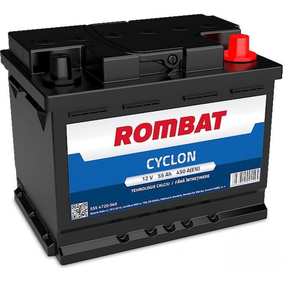 Acumulator Rombat Cyclon 55ah 450a 242x175x190 +Dr