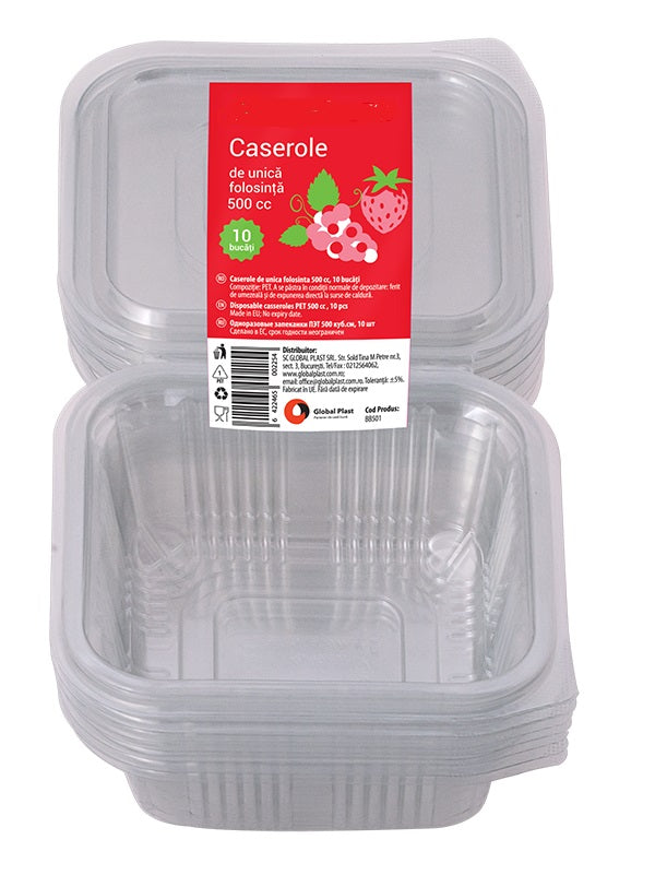 Caserolă cu capac Alabala, 10 buc/set