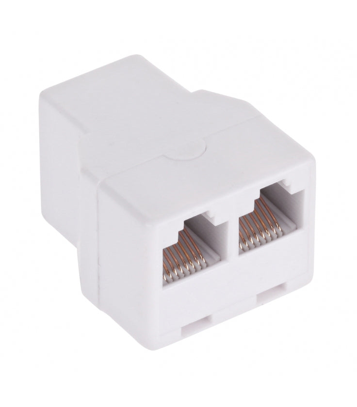 Adaptor 8p8c Mama 2 X 8p8c Mama Alb