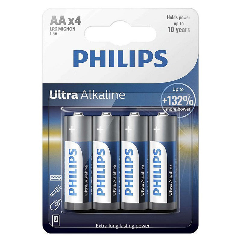 Baterie Ultra Alkline Lr6 Aa Blister 4 Buc Philips
