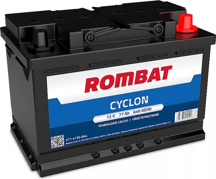 Acumulator Rombat Cyclon 77ah 640a 278x175x190 +Dr