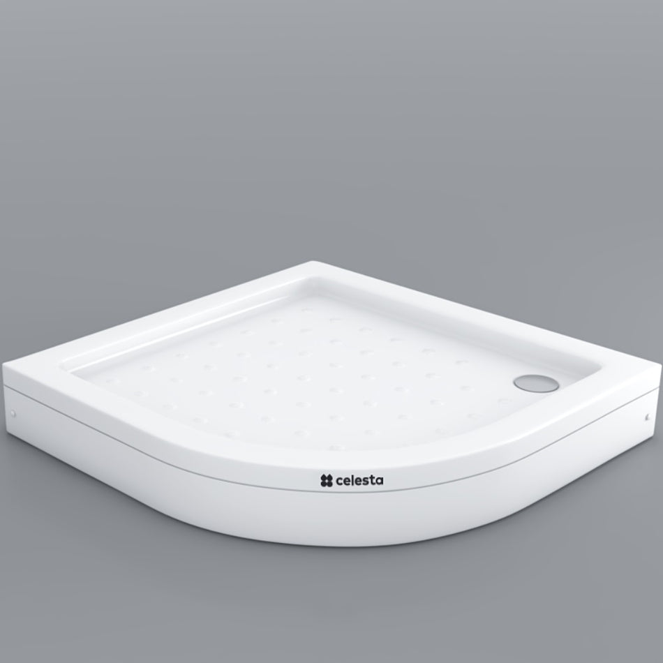 Cadita De Dus Celesta, Semirotunda, Din Acril, 800x800x150 Mm