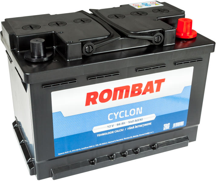 Acumulator Rombat Cyclon 66ah 540a 278x175x190 +Dr
