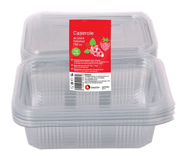 Caserolă cu capac Alabala, 10 buc/set