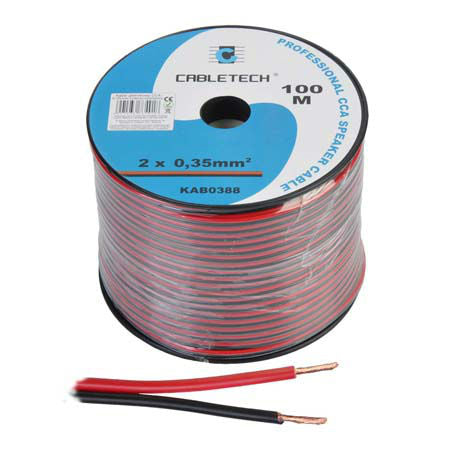 Cablu Difuzor Cca 2x0.35mm Rosu/negru