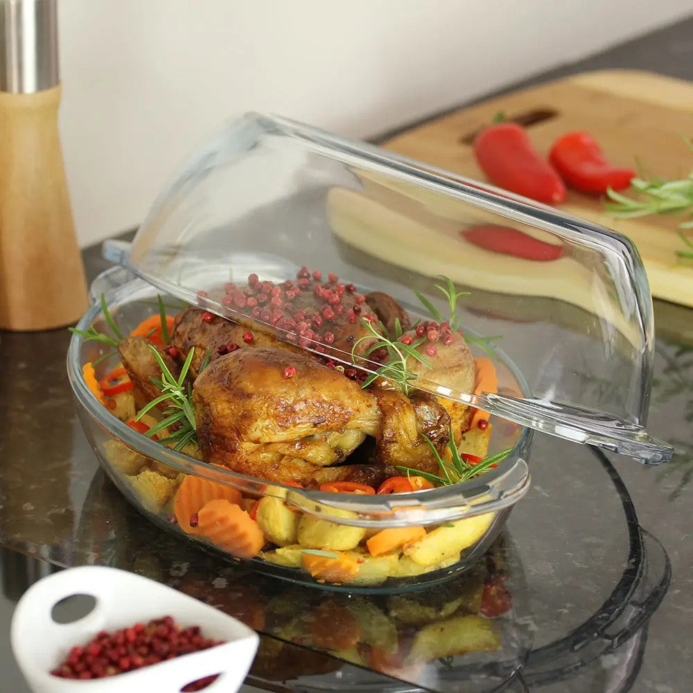 Vas termorezistent cu capac Ocuisine, Glassware Range, sticlă rezistentă