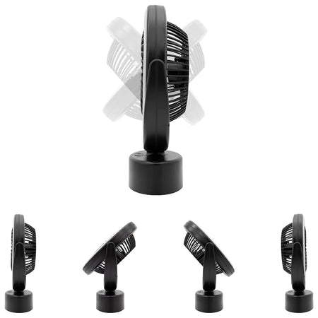 Ventilator de birou portabil cu încărcare USB și lumină LED YJ-5590