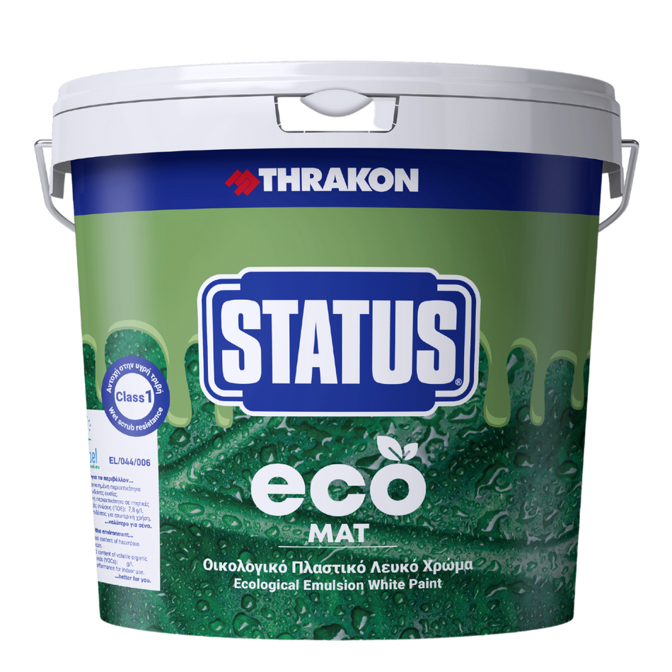 Vopsea ultralavabilă Thrakon Status Eco, ecologică, mată, baza D, 10 L